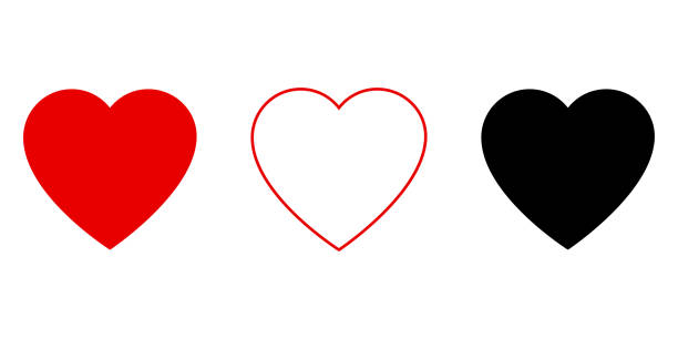 赤い心。ロマン  チックな背景。 幸せなバレンタインデーの背景。ベクターの図。ストック画像。 - ハート点のイラスト素材／クリップアート素材／マンガ素材／アイコン素材