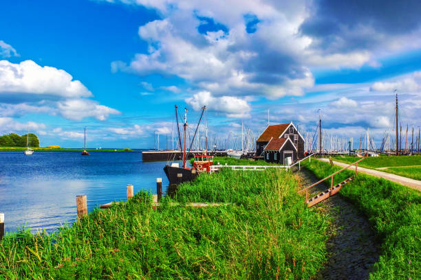 istock Typical Dutch farm pastoral style. 1369887893