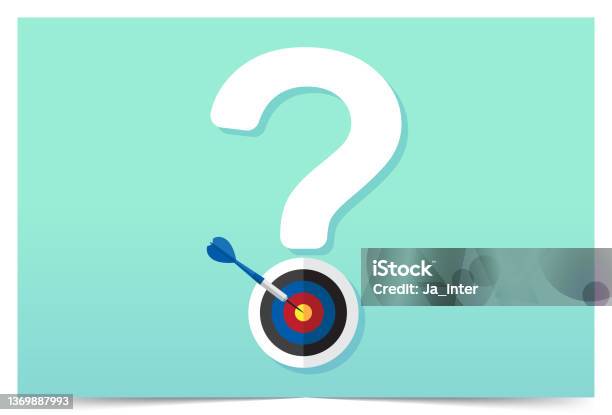 Targeted Questions Vector Image Target With Objective Questions Q And A Challenge Problem Solving ...