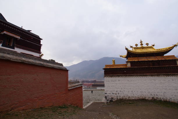 istock Labrang Monastery Gate in Xiahe, Gansu, China 1369888960