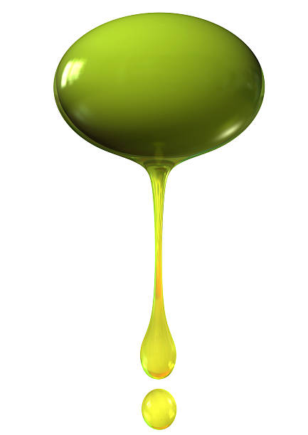 green olive with a dropping oil