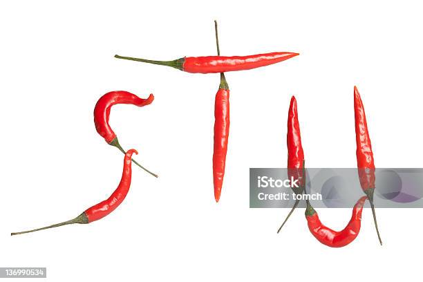 Chile Alphabet Stock Photo - Download Image Now - Food, Letter S, Letter U