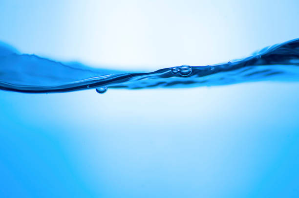 Wavy blue water line