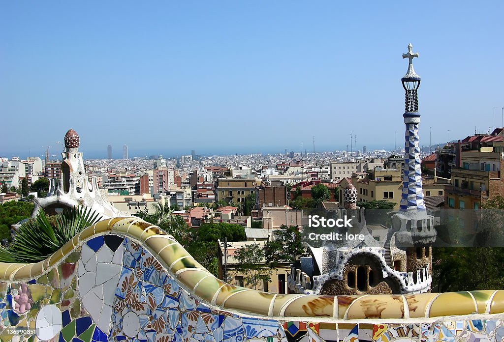 Barcelona vista panorâmica - Royalty-free Admirar a Vista Foto de stock