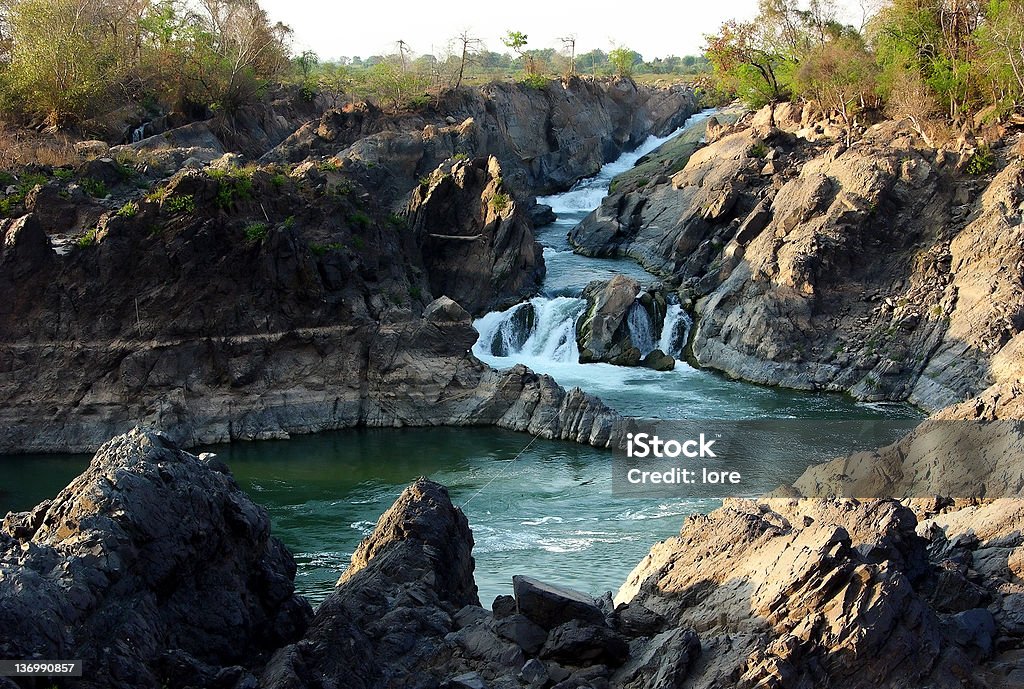 Rapids Rapids on the Mekong River, Laos Mekong River Stock Photo