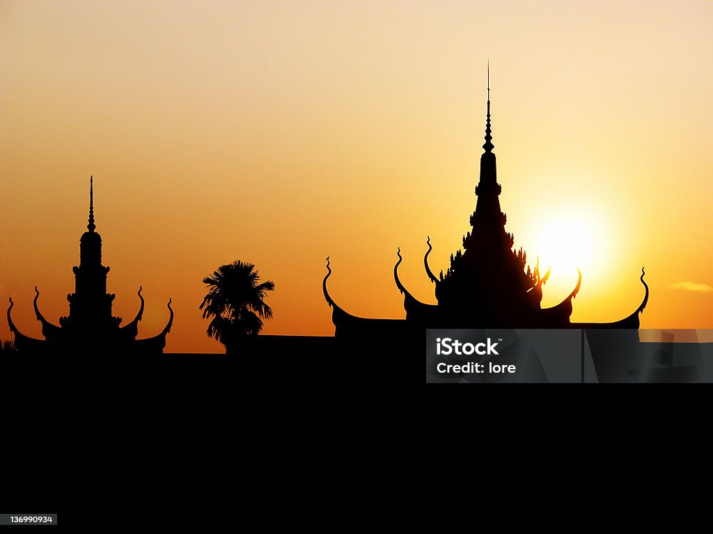 Dach-silhouette - Lizenzfrei Asiatische Kultur Stock-Foto