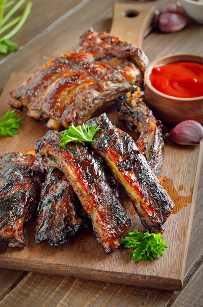 istock Spicy hot grilled spare ribs 1369911052