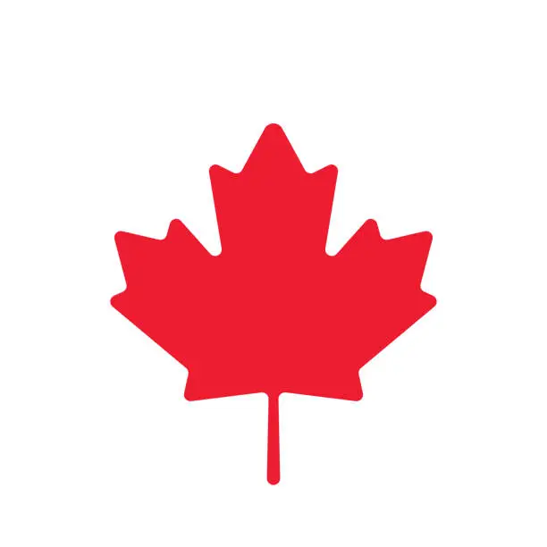 Vector illustration of Maple leaf icon. Canadian symbol. Canada flag. Canada. Vector illustration. stock illustration