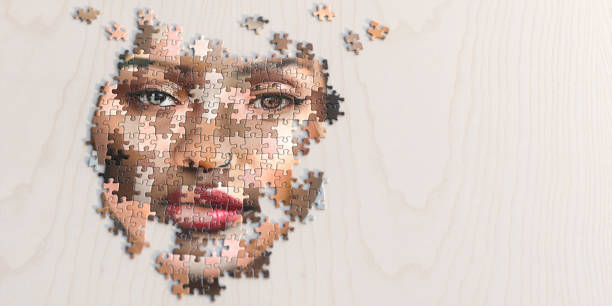 Jigsaw Puzzle Of Multi-Ethnic Female Face