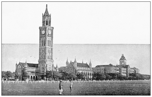 Antique travel photographs of India: High Court, Mumbai