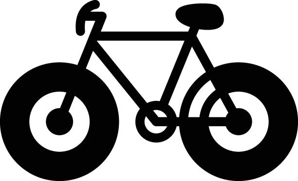 レーシング自転車コンセプト、10スピードベクトルグリフアイコンデザイン、サイクリングスポーツシンボル、サイクリングサイン、サイクリング機器ストックイラスト - ten speed bicycle点のイラスト素材／クリップアート素材／マンガ素材／アイコン素材
