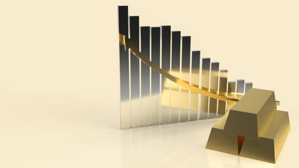 istock The gold bar and chart for business concept 3d rendering 1369923101