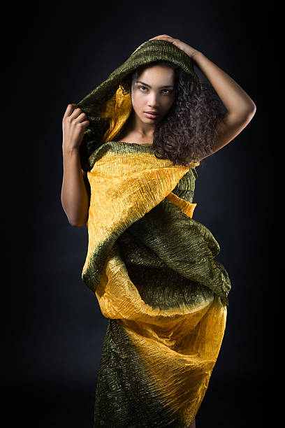 istock girl wrapped in sari looking at you 136992506
