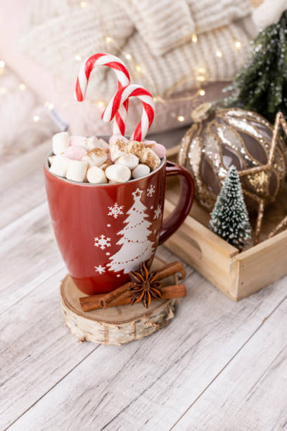 istock Christmas candy cane heart shape, bokeh background. 1369932657
