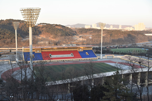 The Pyongyang football stadium in North Korea's capital.