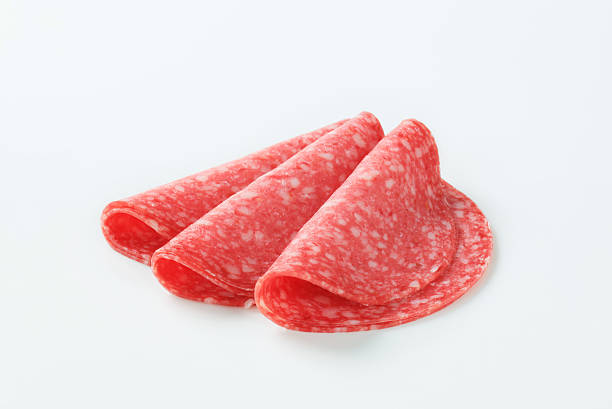 Sliced salami Sliced salami salami stock pictures, royalty-free photos & images