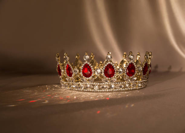 istock Red ruby garnet crown. Vintage. Symbol og authirity, monarchy, power and wealth 1369939204
