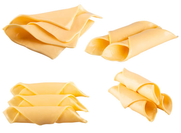 istock Sandwich cheese slices isolated on a white background 1369941499