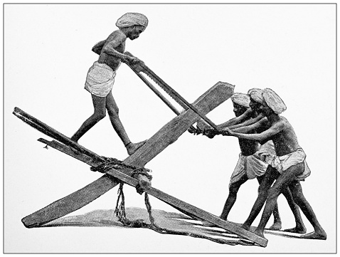 Antique travel photographs of India: Working