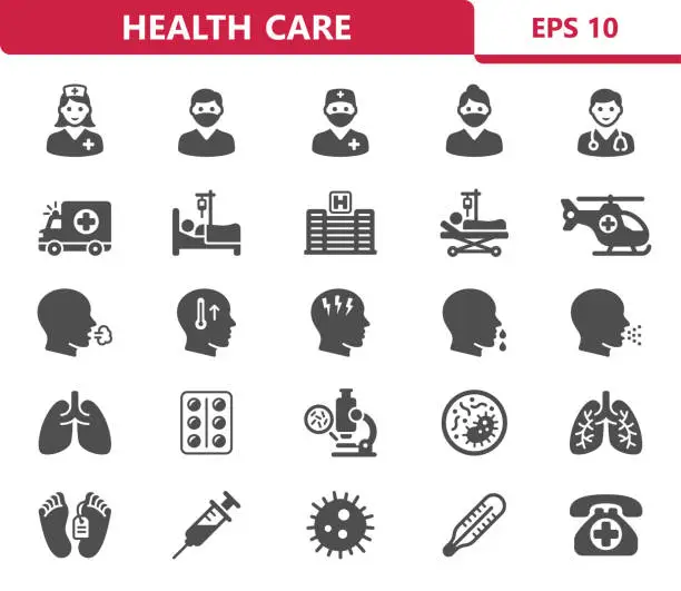 Vector illustration of Healthcare Icons - Health Care, Medical, Medicine