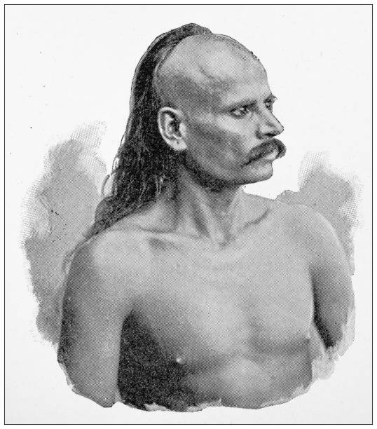 istock Antique travel photographs of India: Man 1369945067