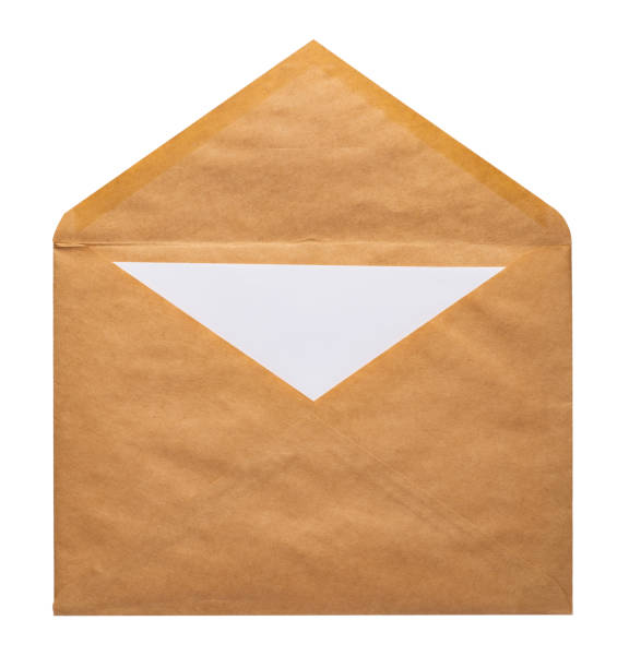 istock Recycled craft paper envelope isolated white background 1369945560