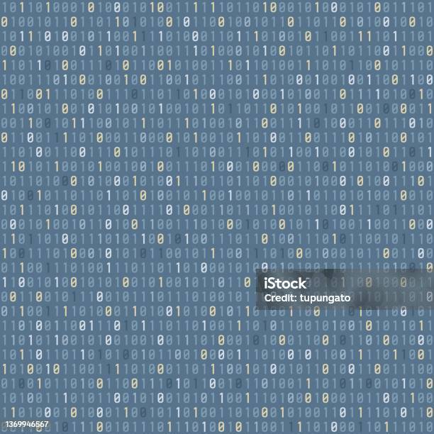 Binary Code Seamless Vector Background Stock Illustration - Download ...