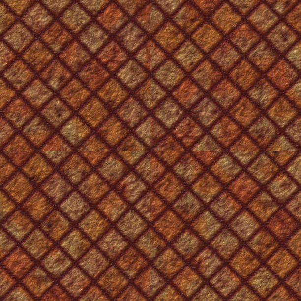 A vibrant arrangement of interlocking squares and lines showcases earthy tones.