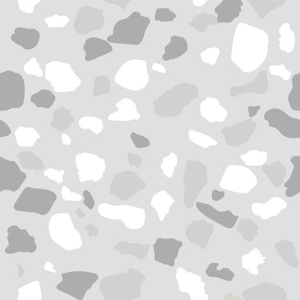 illustrations, cliparts, dessins animés et icônes de motif sans couture en terrazzo ou en pierre de granit dans des couleurs pastel blanc-gris, fichier vectoriel redimensionnable. - sizable