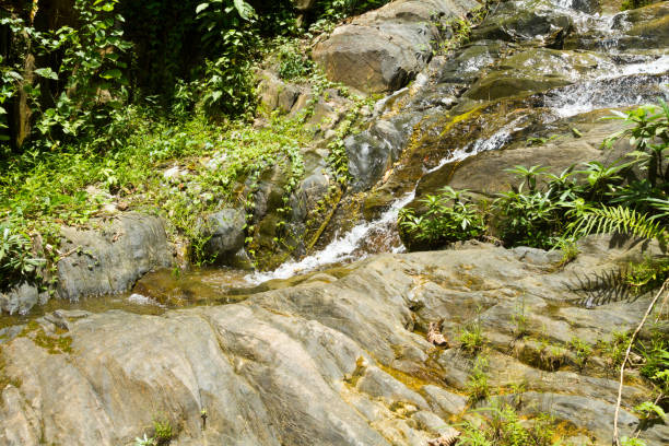 The beauty of Kroeng Krawia Waterfall (Namtok Kroeng Krawia) in Khao Laem National Park Kanchanaburi Province, Thailand