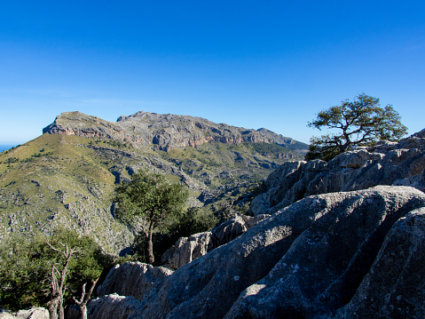 Mountain range of the Spanish island of Mallorca