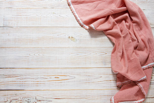 istock top view tablecloth on wooden table background 1369967152