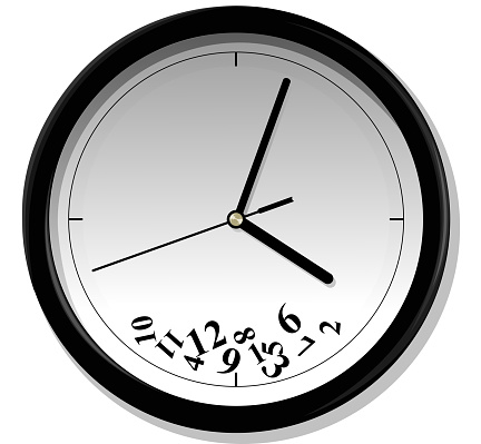 Vector illustration of clock eps v.8