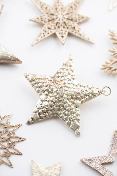 istock New Year celebration and Christmas background, Christmas decorations top view. 1369974066