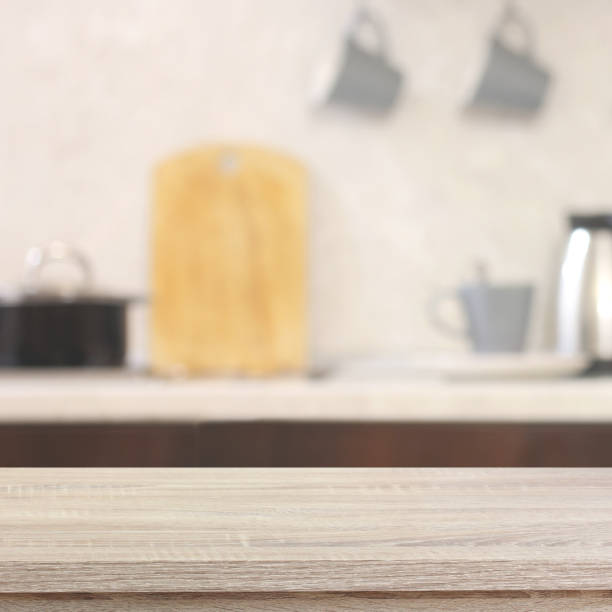 istock A countertop in the kitchen, a mockup for mounting your product. 1369974947