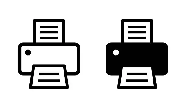 Vector illustration of printer icon