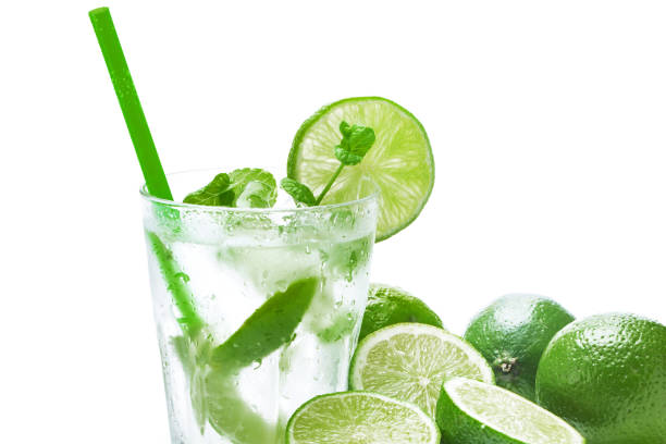 istock Mojito highball cocktail or refreshing drink with lime and mint 1369976565