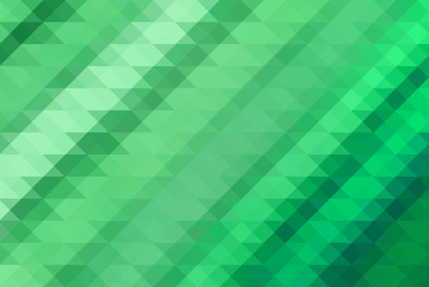 green grid mosaic background in triangle shape. creative design templates. abstract green gradient  triangle background for digital, technology, business concepts. crystal background.