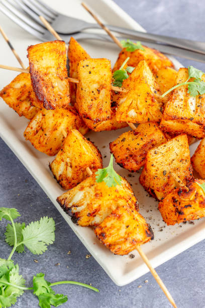 istock Spiced Roasted / Grilled Pineapple Vertical Close-Up Photo 1369979694