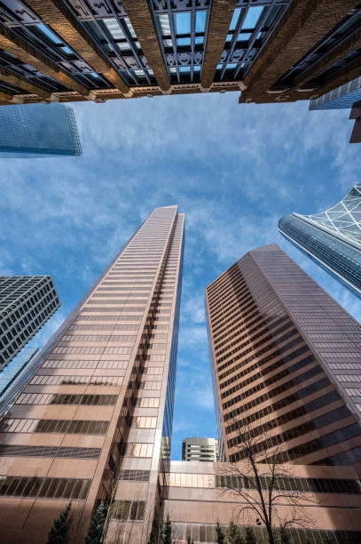 istock Looking up at skyscrapers in Calgary, Alberta 1369981050