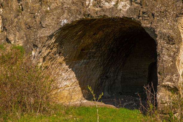 istock Last remnants old tunnel of a stone mine 1369982212