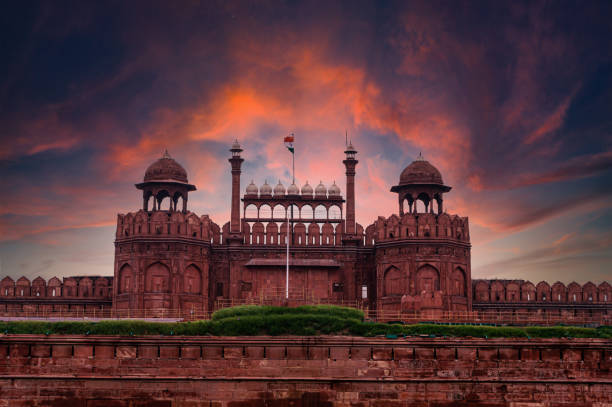 forte rosso-delhi - india new delhi architecture monument foto e immagini stock