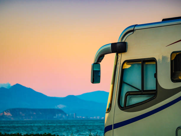 istock Big camper rv on spanish coast 1369989961