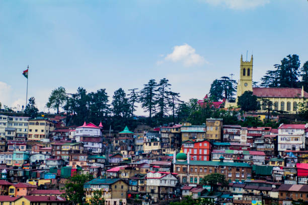 istock Panoramic view of Shimla, Himachal 1369990880