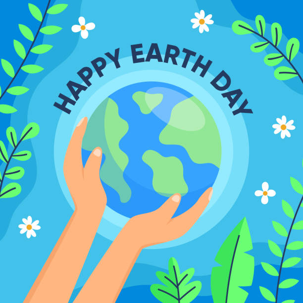 Happy Earth Day Celebration Poster or Background Square For Social Media Happy Earth Day Celebration Poster or Background Square For Social Media earth day stock illustrations