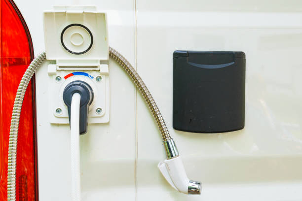 istock Rv caravan exterior shower 1369991521