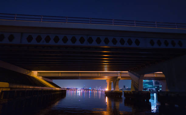 istock Going under a bridge in Dubai Creek, Emirates 1369992765