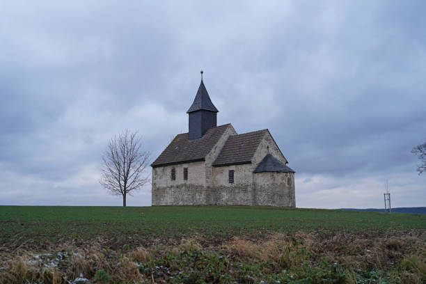 istock Small church on a hill in Weira 1369997033