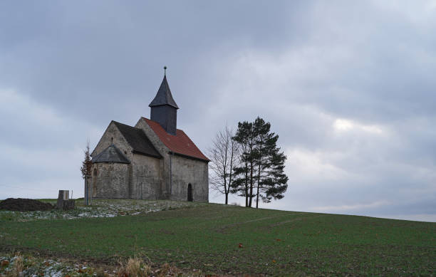 istock Small church on a hill in Weira 1369997212