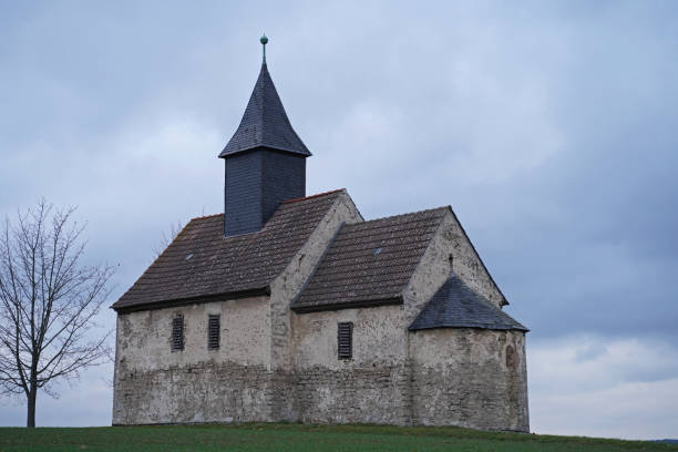 istock Small church on a hill in Weira 1369997213